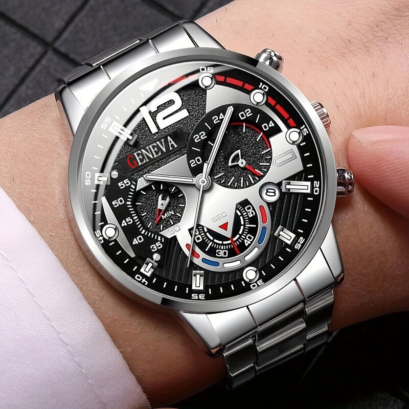 Hot Selling Business Classic Chinese Style Steel Band Quartz Men's Watch