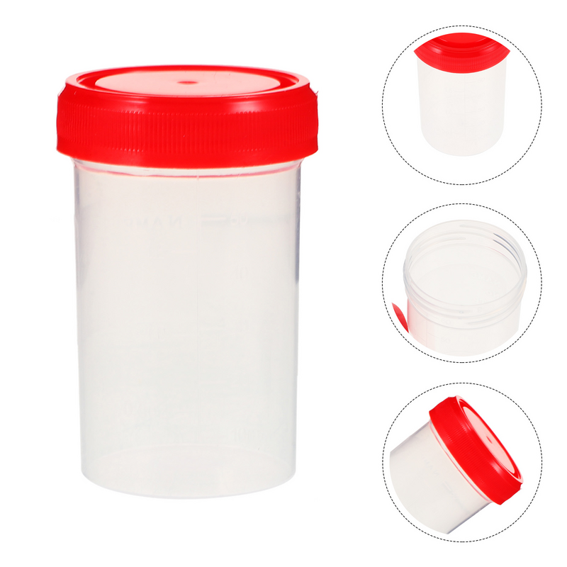 15 Stuks Plasbekers Urine Specimen Bekers Plastic Urinehouders Monster Cups Plas Met Deksel