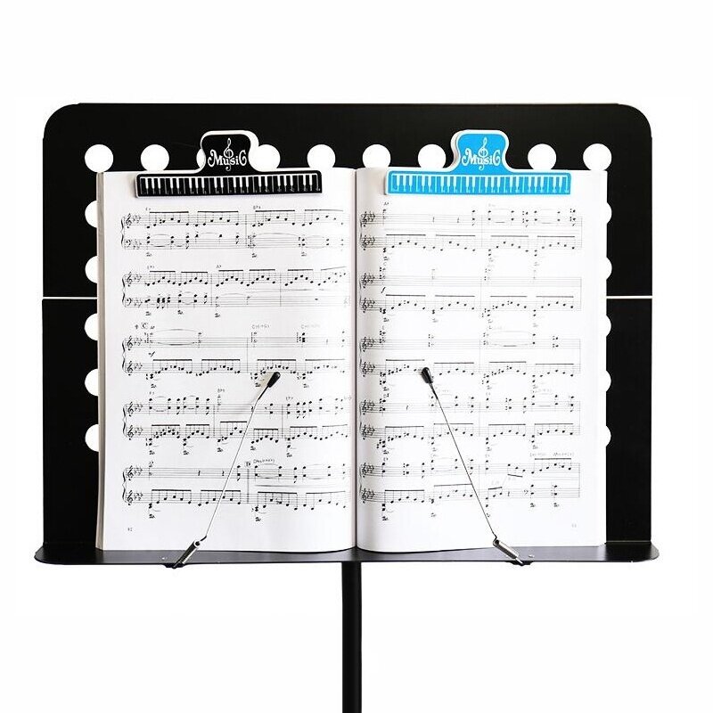 1 pz plastica colorata musica punteggio Clip fisse libro da ufficio porta carta per chitarra violino pianoforte Player Clip multifunzionale
