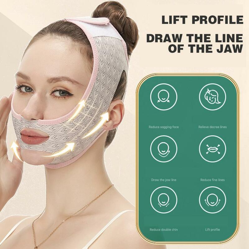 Gezicht Afslankende Bandage V-Lijn Wang Kin Nek Shaper Massage Riem Riem Ontspannen Lift Up Masker Huidverzorging Anti Rimpel Schoonheid Tool