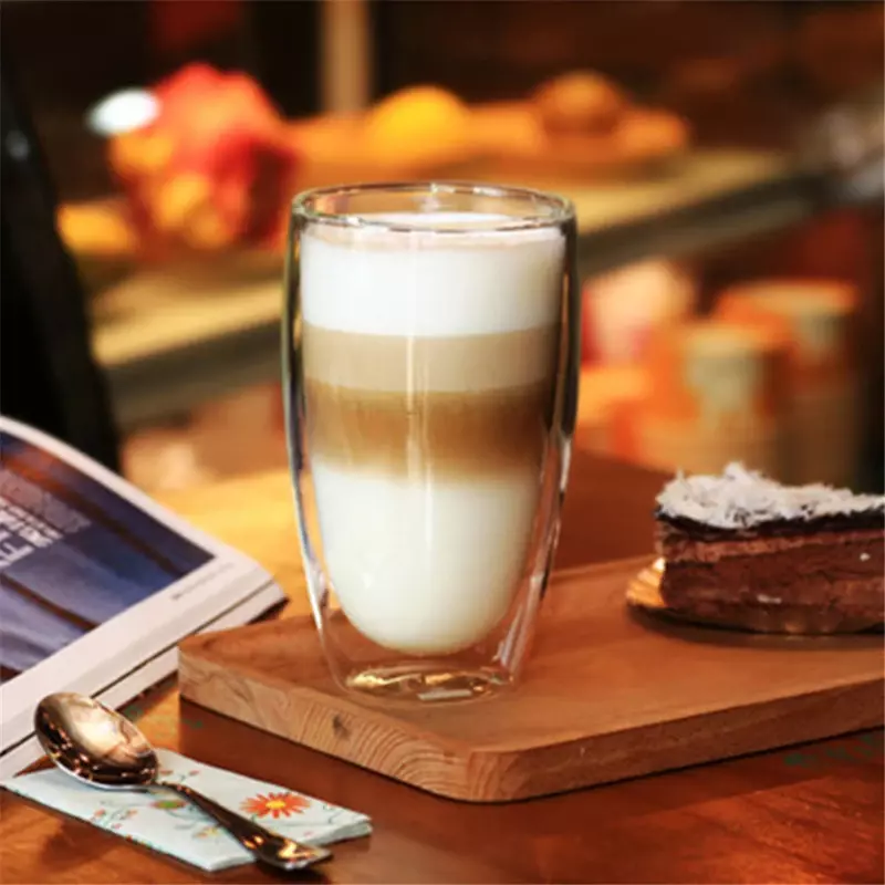 ผนังคู่ Sloki Kaca โปร่งใส Handmade ทนความร้อนเครื่องดื่มชาถ้วย MINI วิสกี้ถ้วย100องศาเซนติเกรด Espresso แก้วกาแฟ