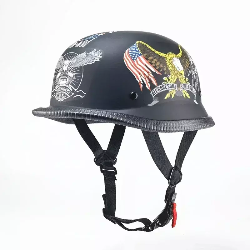 Шлем мотоциклетный унисекс, винтажная Защитная наполовину лица, в стиле ретро, Германия, летние дорожные кепки