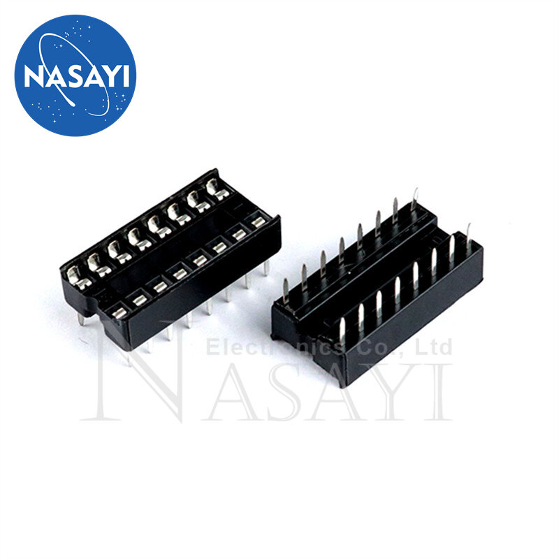 IC socket integrated block in-line DIP single-chip microcomputer chip flat foot base sub 16P narrow