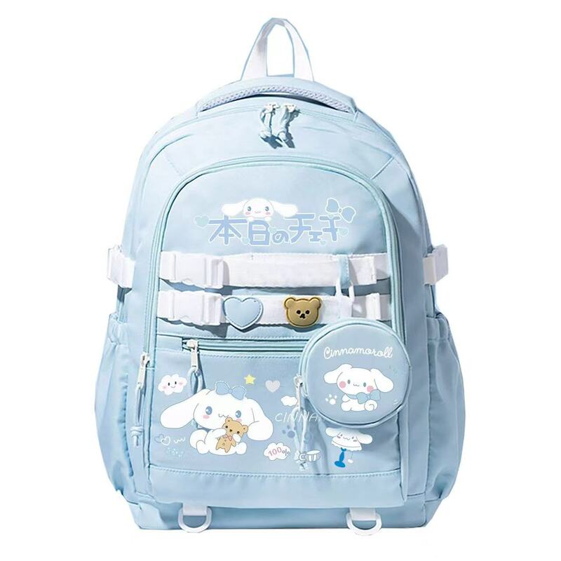 Cinnamoroll Kuromi My Melody mochila de Anime de Hello Kitty, mochilas escolares lindas para niña, mochila escolar para estudiante, bolsa de libros de Anime