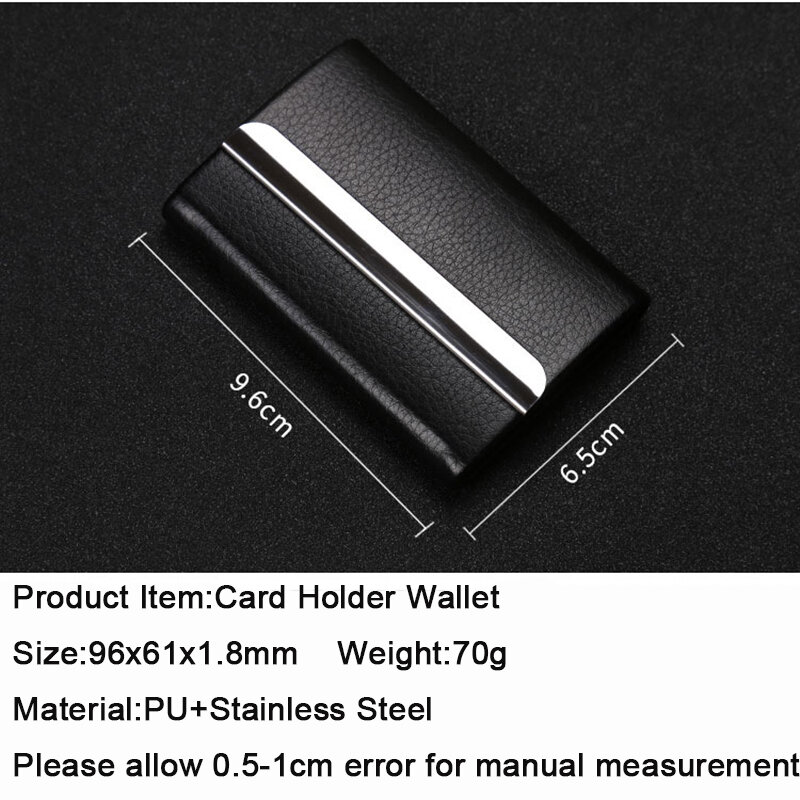 Personalizado gravura dos homens carteira de negócios id carteira titular do cartão de crédito de aço inoxidável carteira de couro caso cigarro bolsa