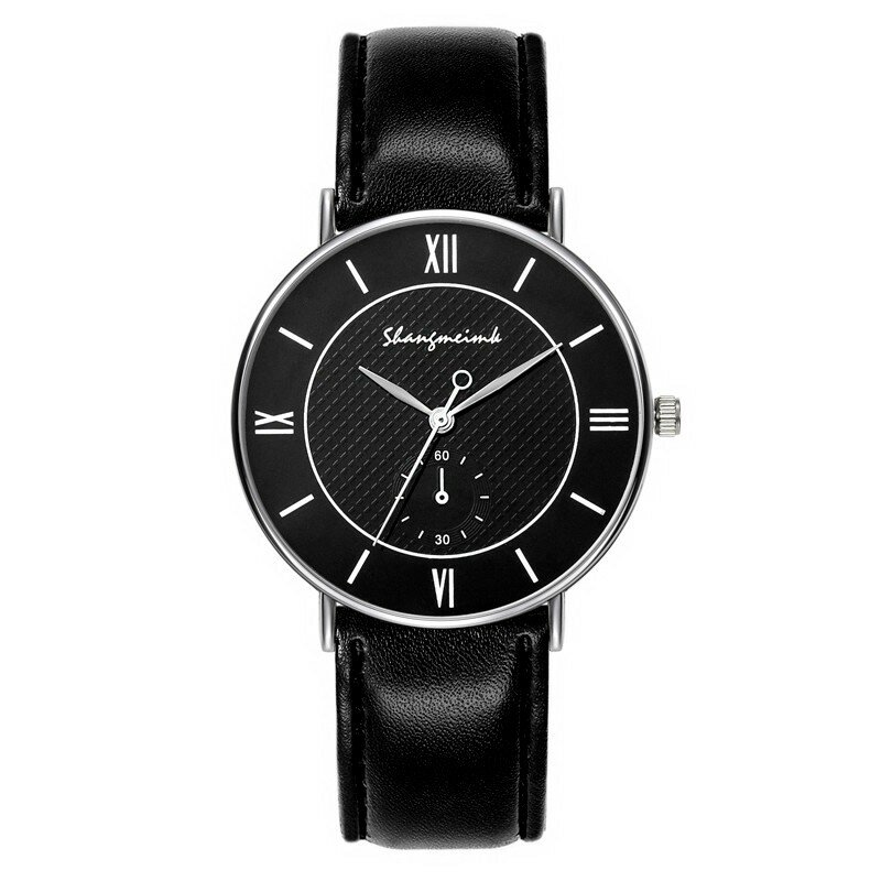 Relógio de couro masculino mão luminosa, Business Design, relógio de luxo, Design de discagem de alta qualidade