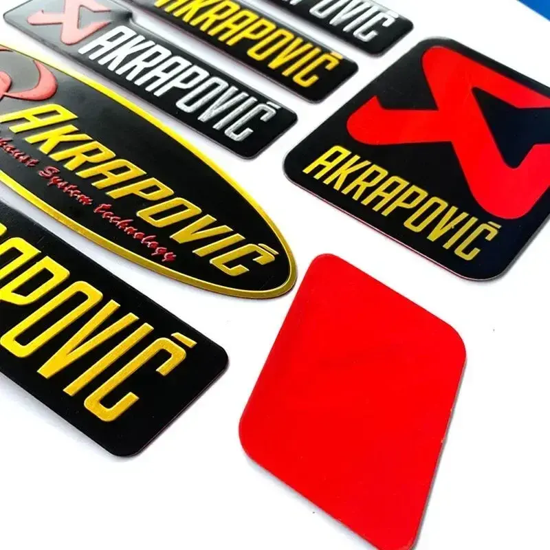 3d Motorfiets Uitlaatpijp Tip Decoratie Stickers Moto Aluminium Voor Honda Yamaha Akrapovic Hittebestendige Stickers Cafe Racer