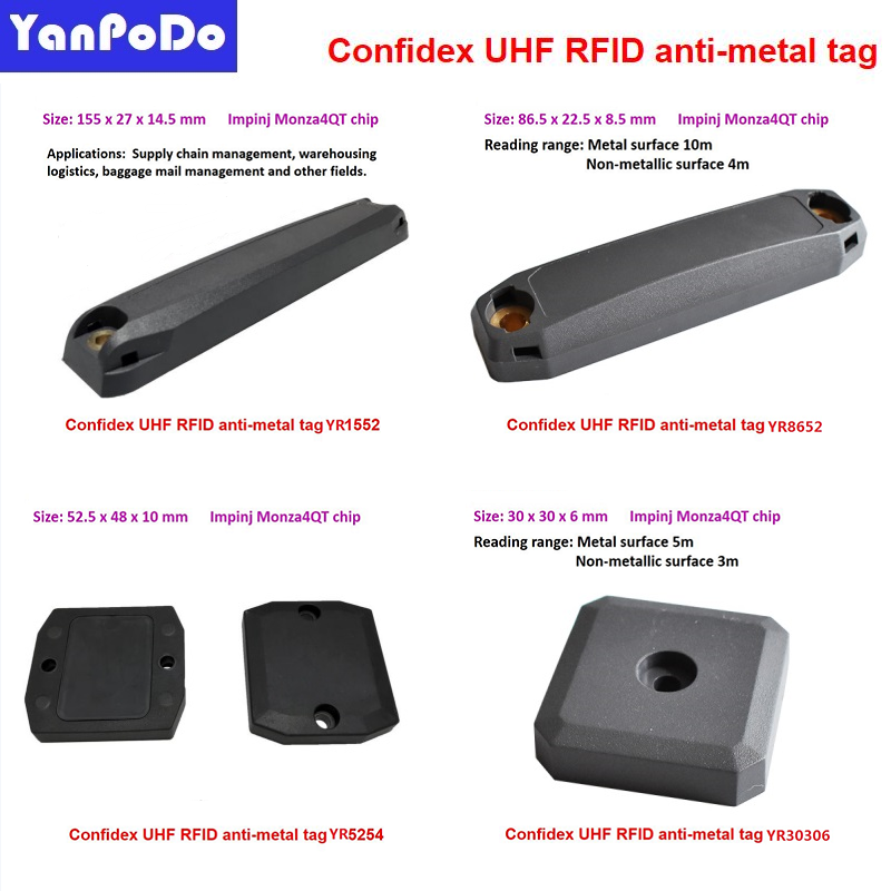 강력한 접착 PCB UHF RFID 안티 메탈 태그, EPC Gen2 장거리 10m 915MHZ RFID 금속 태그, 도구 스마트 선반 추적, 865MHZ