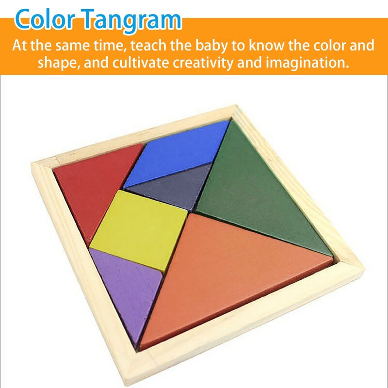 Tangram puzzle en bois, jouets de bureau pour enfants, éducation précoce, jouet pour filles, nouveau cadeau pour bébé, tendance