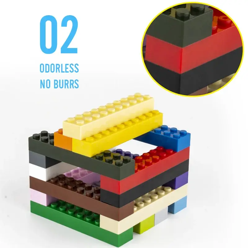 Bloques de construcción para niños, juguetes de bloques de construcción de marca compatible con creatividad educativa, 1x1, 1x4, 1x6, 2x2, 2x4, Agujero rojo, accesorios básicos