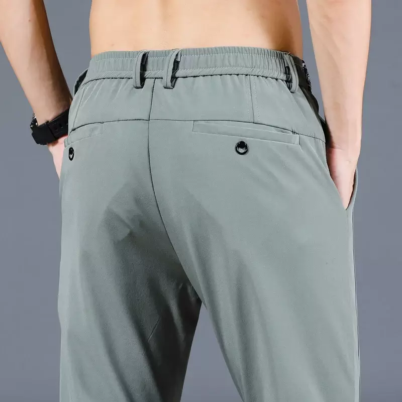 กางเกงลำลองผู้ชายใหม่ฤดูใบไม้ผลิฤดูร้อนกางเกงเข้ารูปเข้ารูปเอวยางยืดกางเกงจ๊อกกิ้งพลัสไซส์28-38