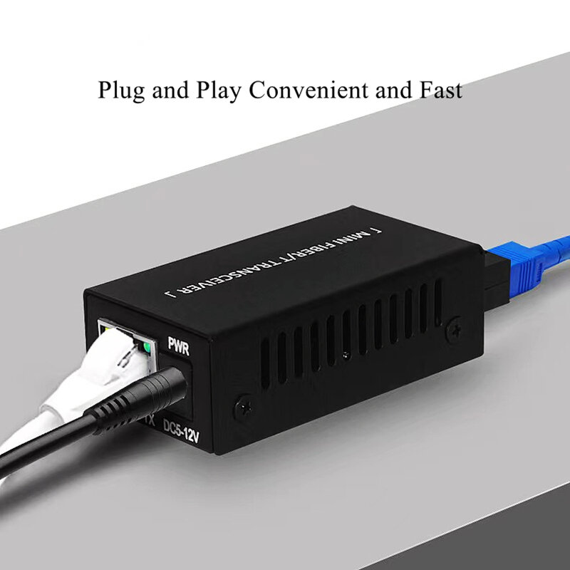 HTOC Mini Gigabit 10/100/1000M A/B SC Single Fiber Ethernet Switch in fibra ottica convertitore multimediale Rj45 ricetrasmettitore ottico 1 paio