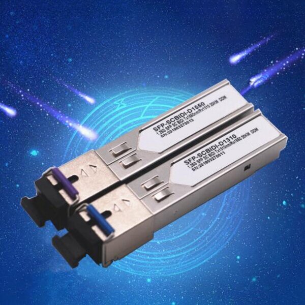 20KM serat tunggal SC GPON modul sakelar Gigabit SFP modul optik kompatibel untuk dengan HP H3C Switch