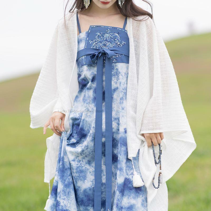 New Chinese Style  Hanfu Dress Set Girl Casual Stage Performance Daily Improved Women Elegant Hanfu Dress Set Modern Hanfu