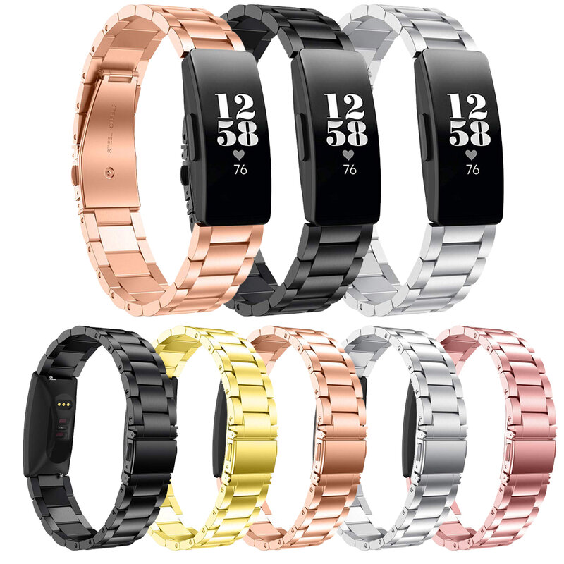 Elegancki zegarek ze stali nierdzewnej dla Fitbit inspire/inspire 2/inspire HR pasek do zegarka bransoletka dla Fitbit inspire 2 1 zespół