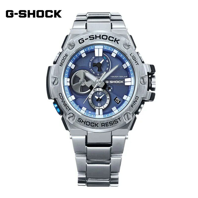 G-SHOCK Horloges Voor Mannen GST-B100 Casual Klok Luxe Multifunctioneel Schokbestendig Dual Display Rvs Business Quartz Horloge
