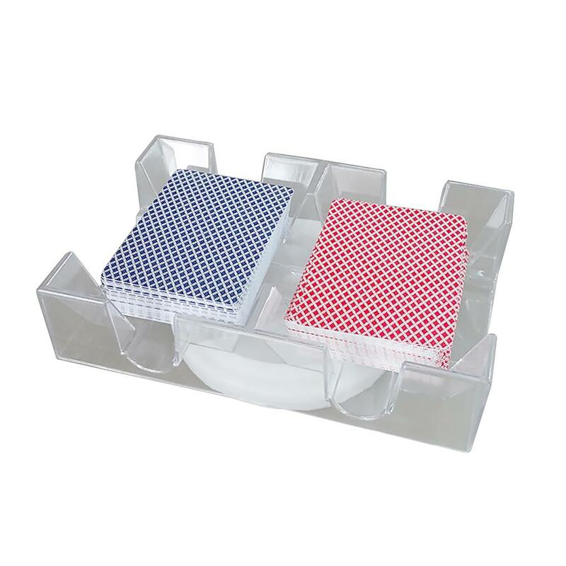 Vassoio per carte da gioco trasparente 2 Rack di stoccaggio liscio gradi per adolescenti intrattenimento per interni fornitura di giochi da tavolo per uso domestico