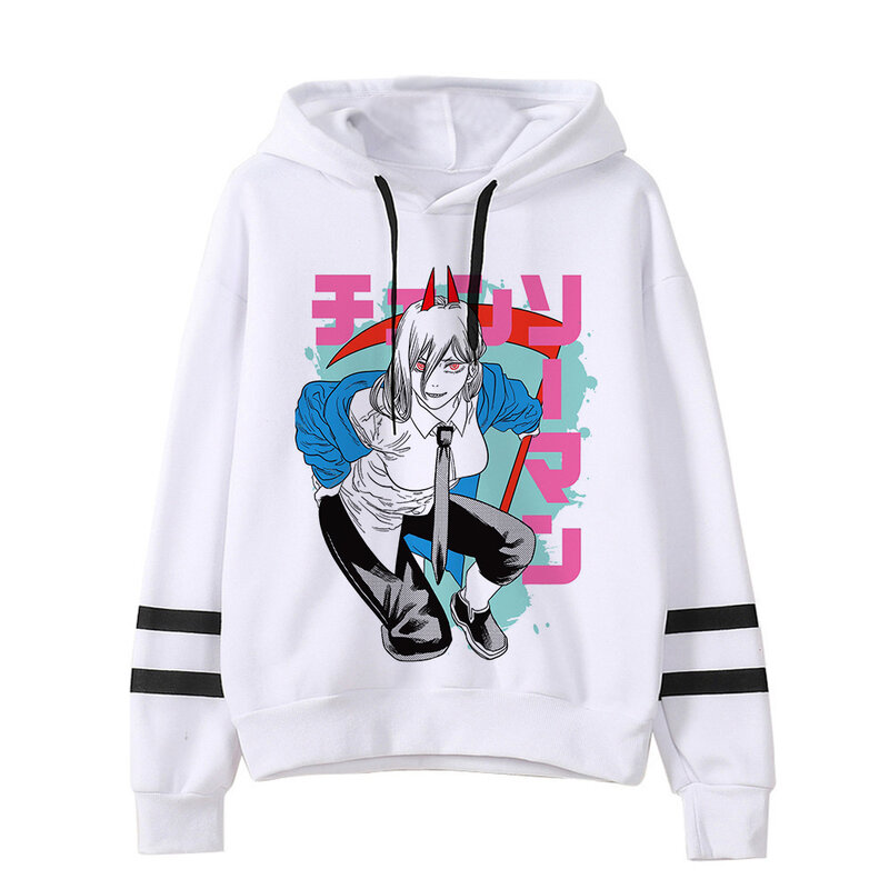 Japanese Anime Chainsaw Man Sweatshirts Hoodies Women/Men Makima Streetwear Unisex Pochita Harajuku Y2k Clothes Female