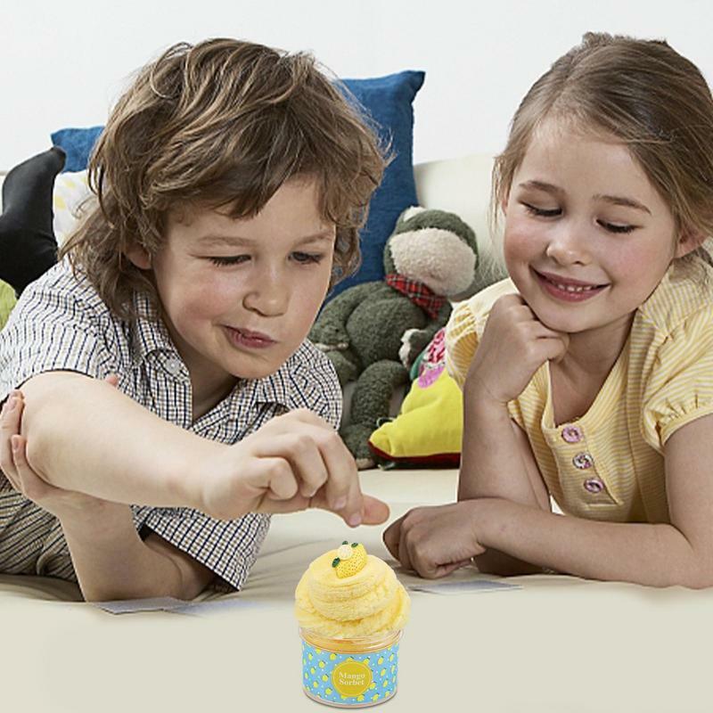 Cupcake esponjoso de 3,3 oz, mantequilla de dibujos animados, regalo para niños, elástico, bricolaje, dibujos animados, no pegajoso, decoración de juguete