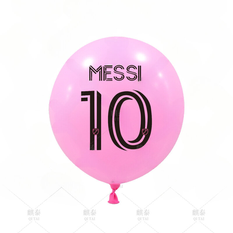 Décoration de fête d'anniversaire pour enfants, thème Messi, ensemble de ballons optiques, 12 po
