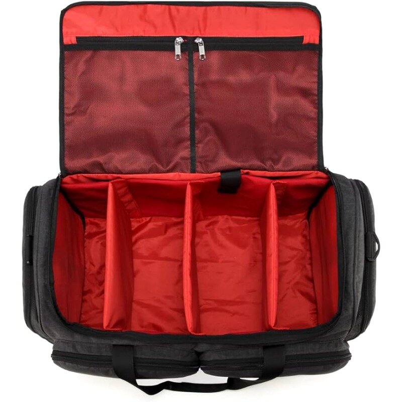 Carrying Case Bag with Divider Adjustable Compartment Portable Soccer Athletic Shoes Carrier Heavy Duty Traveling Accessories