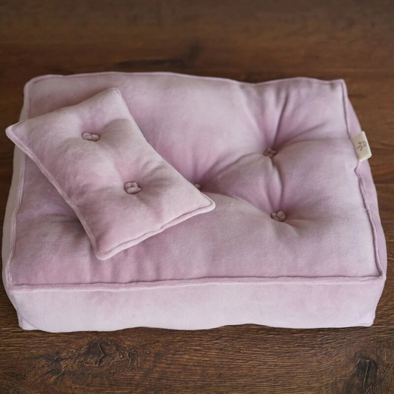Noworodek fotografia rekwizyty Mini materac łóżko pozowanie zestaw poduszek Baby Studio sesja zdjęciowa poduszka akcesoria do maty Fotografia