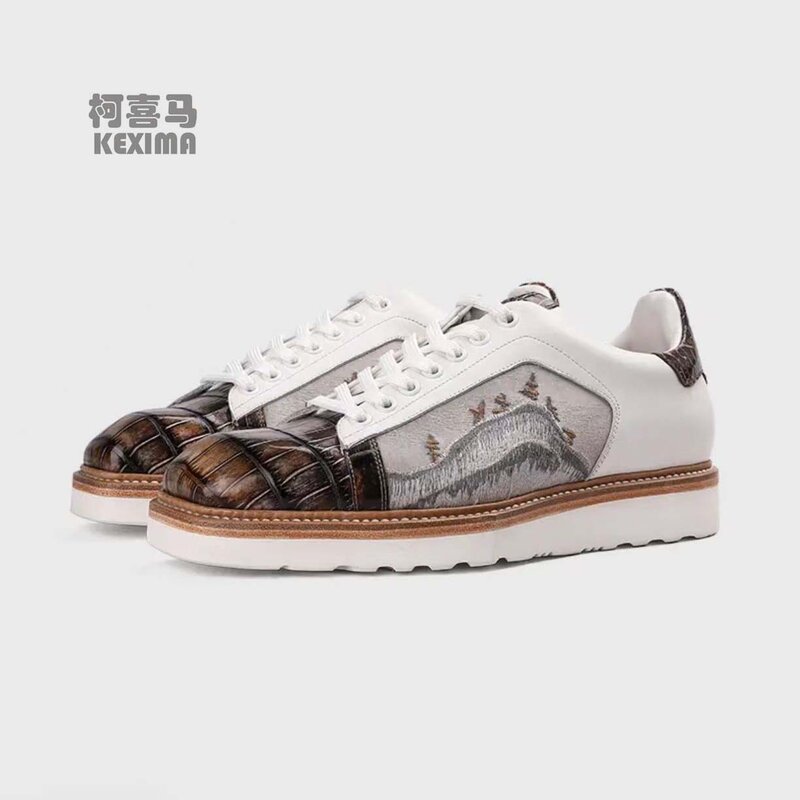 Shenzhuangsanbao Новое поступление мужская повседневная обувь мужская крокодиловая обувь для отдыха мужская мода