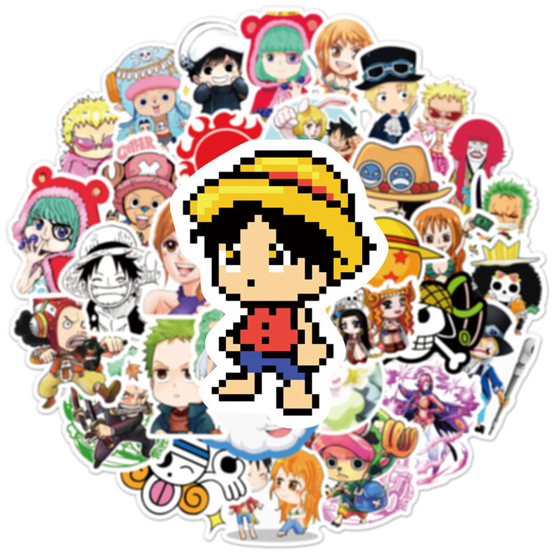 10/30/50PCS Cartoon Anime One Piece Luffy Stickers Laptop DIY Phone Skateboard Motorcycle Car Luggage Cool Sticker Decal Kid Toy