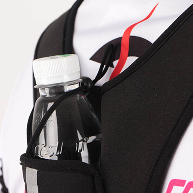 Tas botol air, paket rompi reflektif multifungsi, olahraga, pak dada ringan untuk olahraga luar ruangan, bersepeda, mendaki