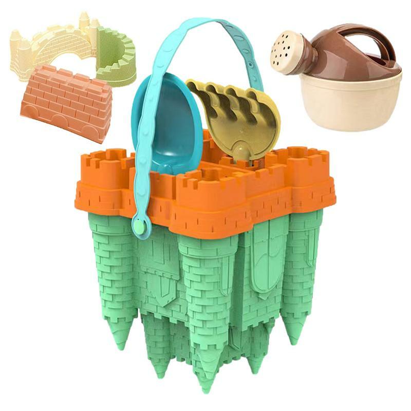 Sand Castle Molds Snow & Sand Toys Creative Multipurpose Portable Durable Mesh Storage Backpack Sand Castle Kit For Outdoor