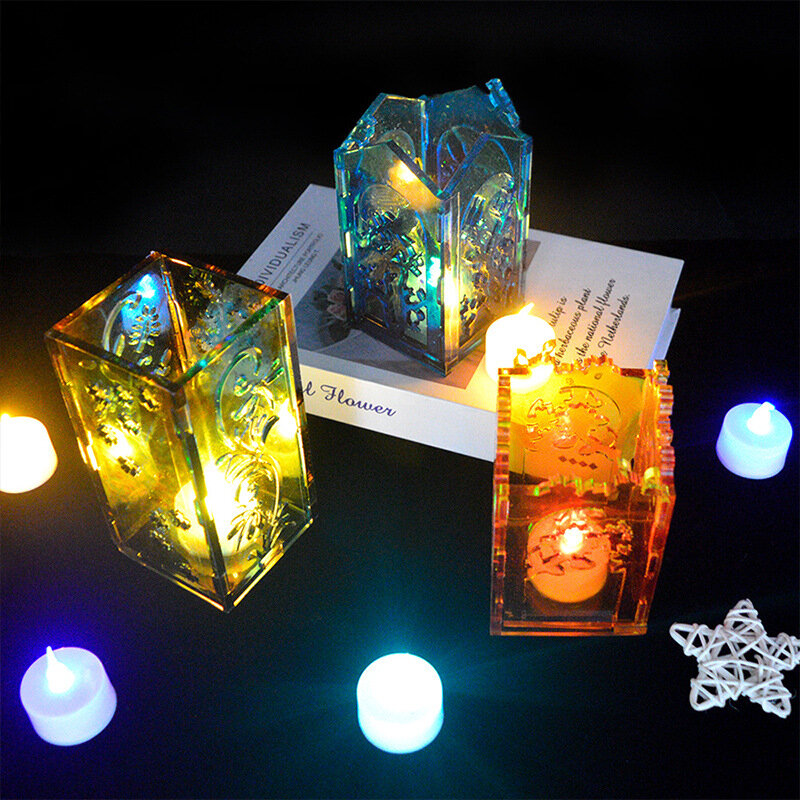 DIY Crystal Epoxy Silicone Mold Candle Holder Decoration Pen Storage Box Ornament Silicone Mold For Resin Making