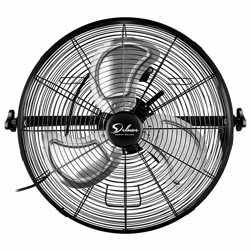 Wall-Mount Fan: High Velocity 20 Inch, 3 Speeds, for Industrial, Commercial, Residential, and Shop Use