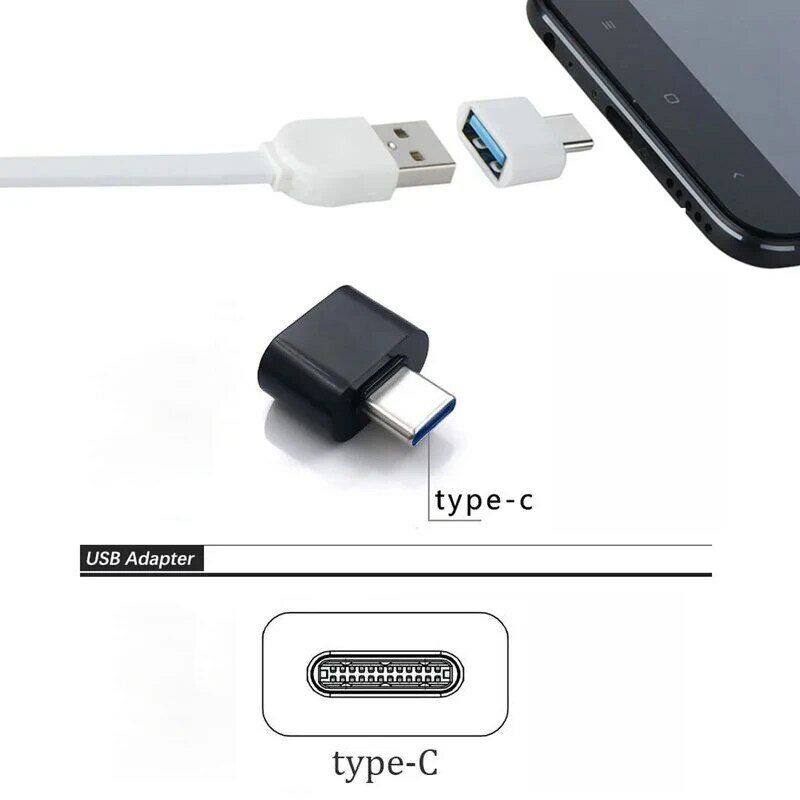 Adaptador de transferencia de datos Typec macho a USB-A 2,0 OTG, conector de teléfono para tableta Samsung, Xiaomi Redmi, Huawei, convertidor de USB-C