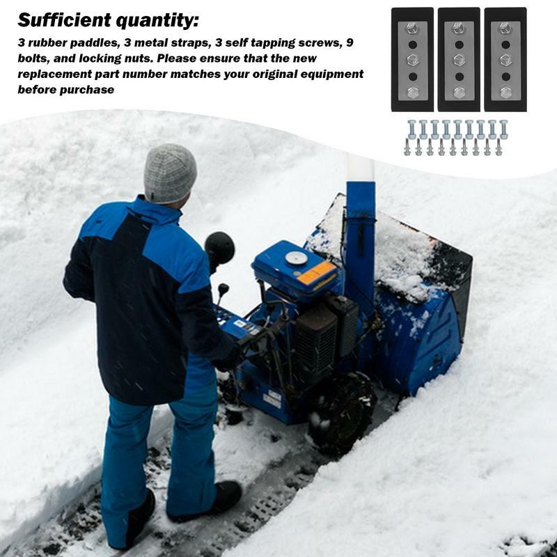 Kit de reemplazo de impulsor de soplador de nieve Universal, herramienta de modificación de Material de goma para la mayoría