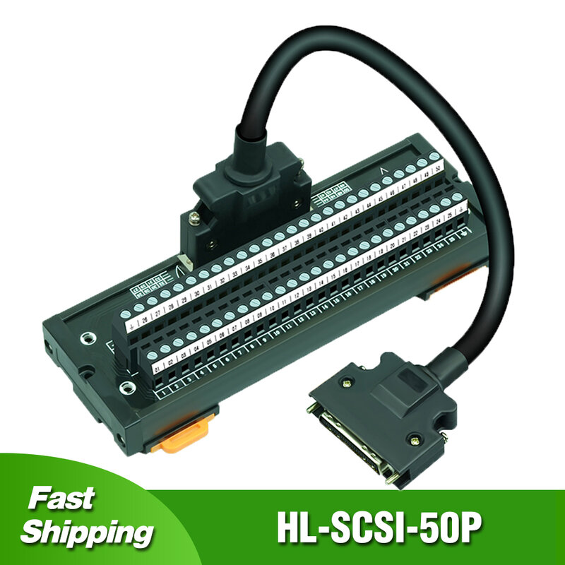 HL-SCSI-50P SCSI50 50 핀 릴레이 터미널 어댑터 보드, Yaskawa, Delta, Panasonic, Mitsubishi Servo CN1 ASD-BM-50A, A2, AB 2M 용