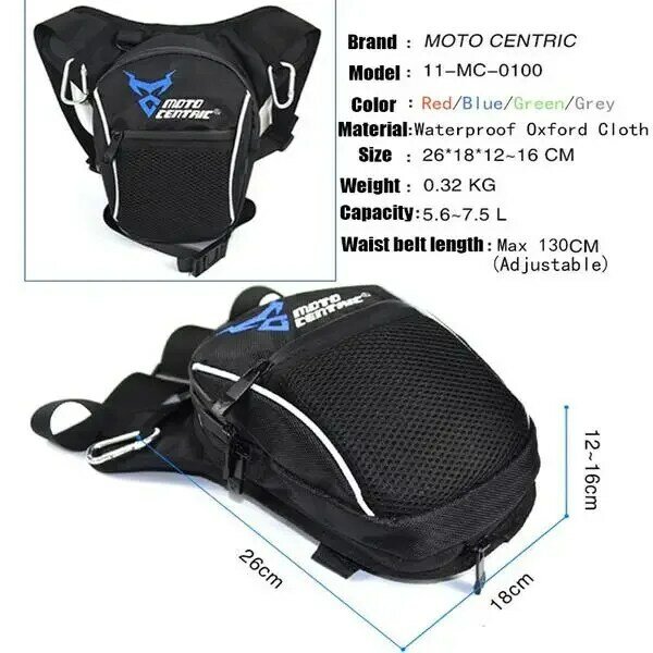 Motorbike Leg Bag/Waist Pack Motorcycle Riding Crossbody Waist and Leg Bag Rider's Gear Waterproof