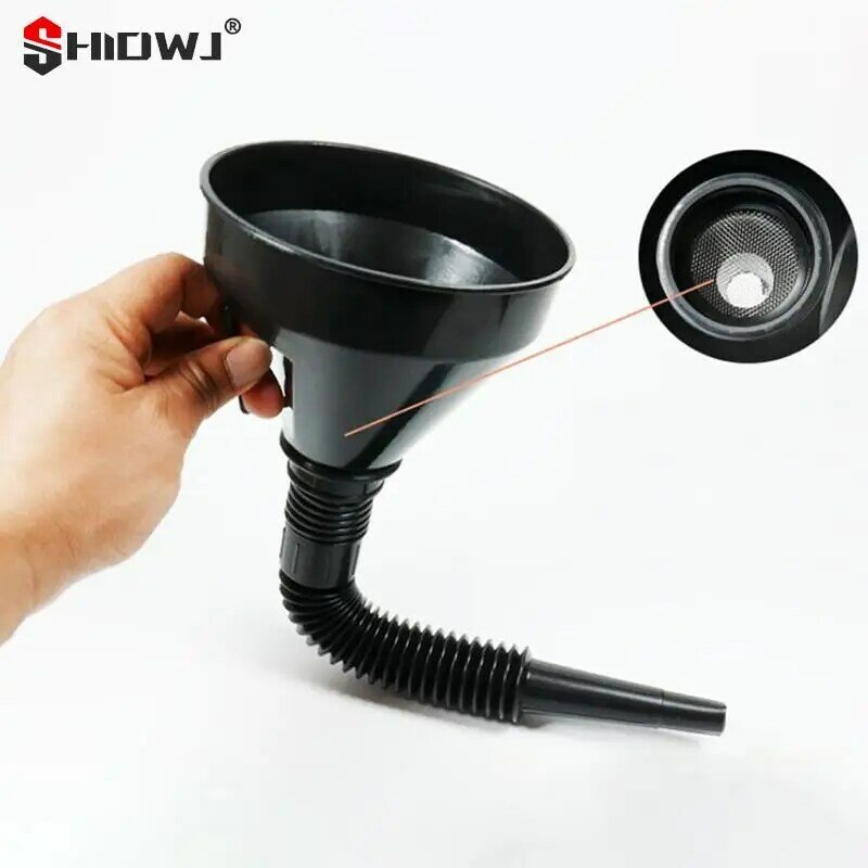 2-In-1 Refueling Funnel with Strainer Can Spout for Oil Water Fuel Petrol Diesel Gasoline for Auto Car Motorcycle Bike Truck ATV