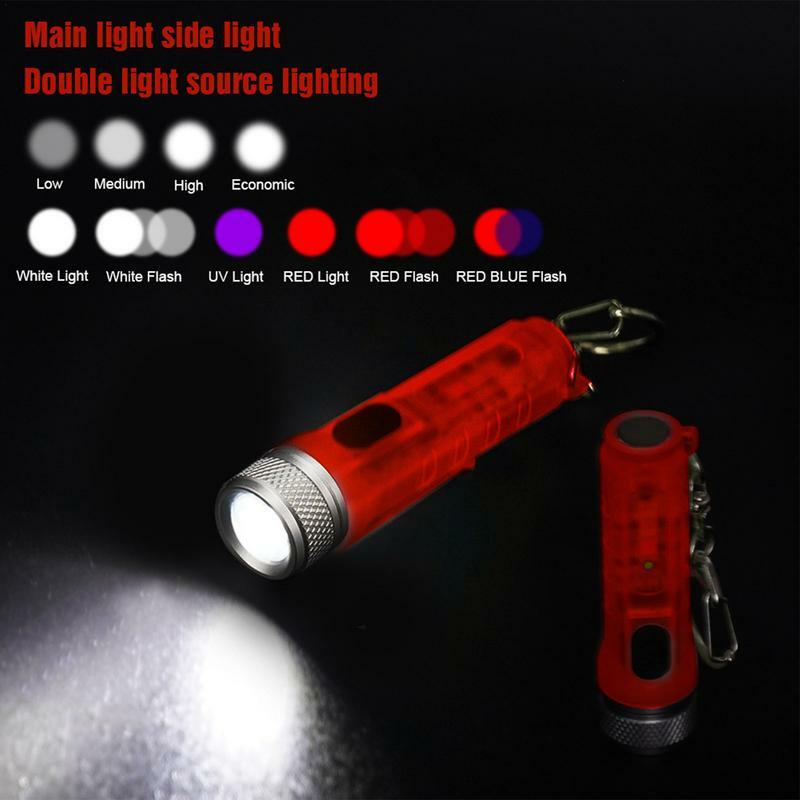 Mini Flashlight Keychain Flashlights Small LED Flashlight Waterproof Key Ring Light For Dog Walking Sleeping Reading Nice Gift