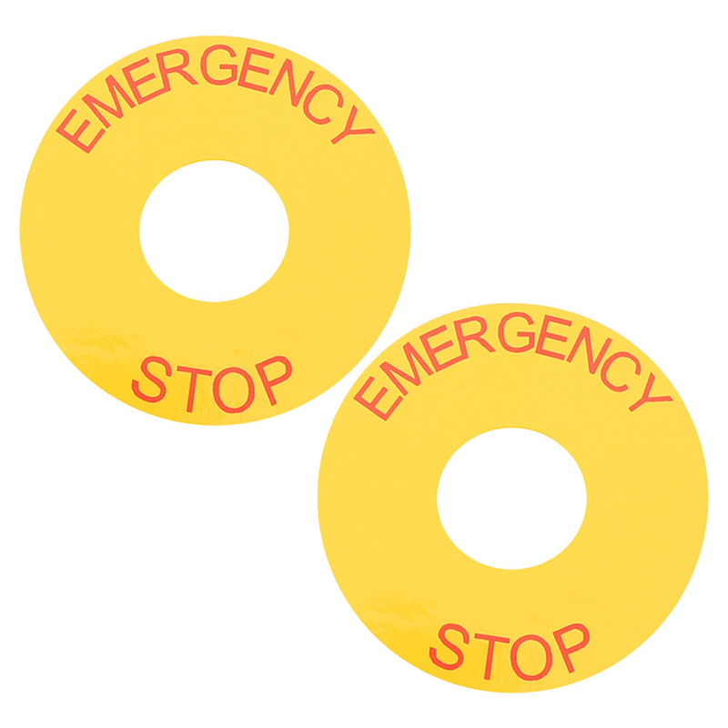 Nagelsticker Drukknop Schakelaar Voorzichtigheid Sticker Zelfklevende Waarschuwing Label Sticker Sticker Stop Borden