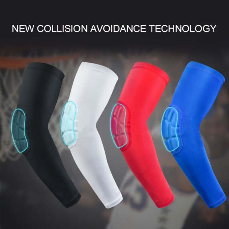Honeycomb Sports Elbow Support Training Brace Protective Gear Elastic Arm Sleeve Bandage Pads for Basketball Volleyball