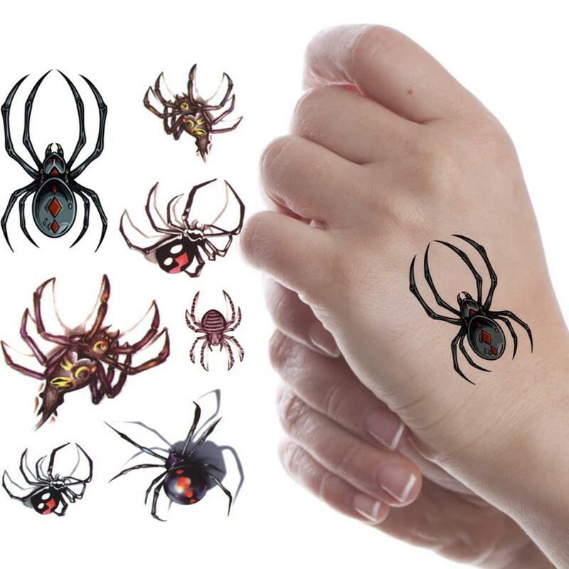 As aranhas provisórias tatuam a etiqueta, impermeável, aranha-como, beleza, forma