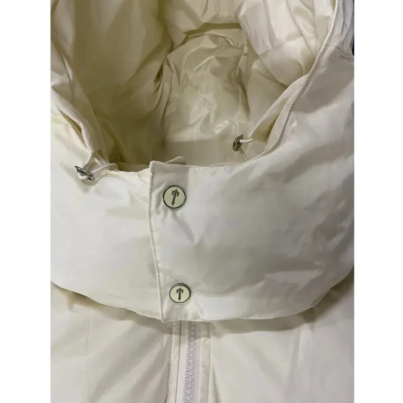 Chaqueta de plumón con capucha para mujer, abrigo de algodón grueso de manga larga, Parka holgada de calle alta, Moda de Londres, invierno, 2023