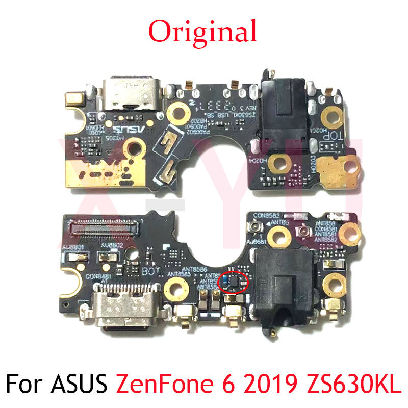 Original para ASUS ZenFone 6 2019 ZS630KL placa de carga USB puerto Dock Cable flexible piezas de reparación