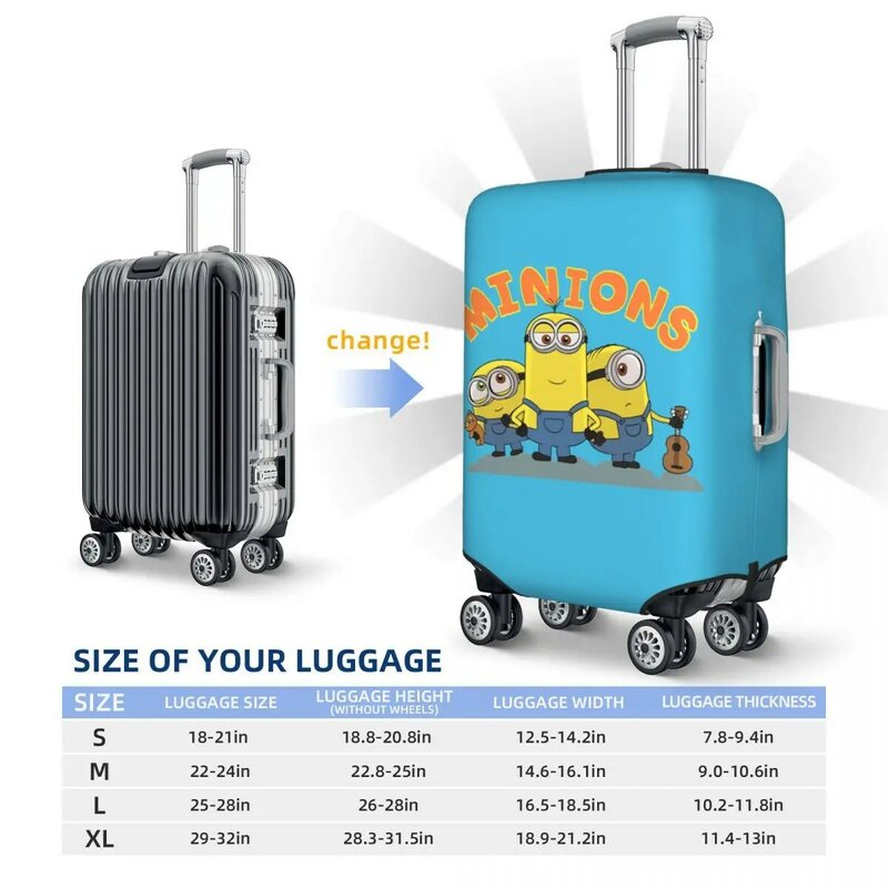 Custom Minions Gepäck abdeckung elastische Reisekoffer Schutzhüllen passt 18-32 Zoll