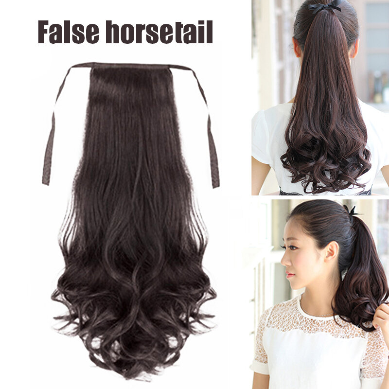 Yankee Fashion-peluca ondulada de cola de caballo con cordón para mujer, extensiones de cabello con rizo nacarado, sin pegamento, fácil de usar para uso diario