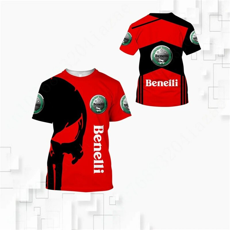 Футболка Benelli для мужчин и женщин, футболка оверсайз в стиле аниме, футболка в стиле Харадзюку с коротким рукавом, быстросохнущая футболка, повседневные футболки, одежда унисекс