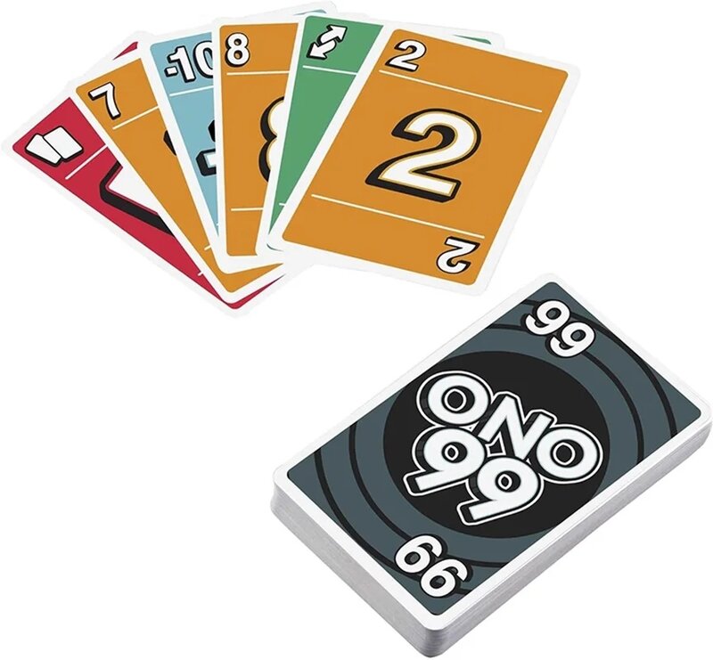Permainan kartu ONO 99 permainan untuk anak-anak & keluarga, 2 hingga 6 pemain, menambahkan nomor, untuk usia 7 tahun ke atas