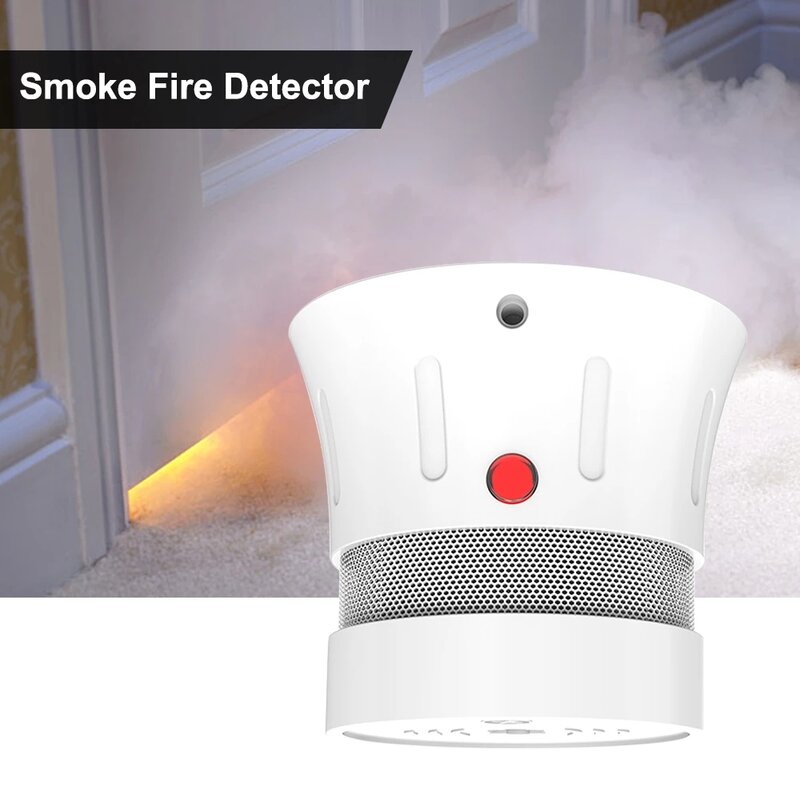 CPVAN bezpieczeństwo w domu Fumar Alarm przeciwpożarowy dźwięk 85db niezależny detektor dymu 5-letni czujnik dymu detektora płomienia baterii