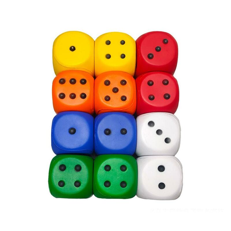 Busa dadu lembut enam sisi mainan anak menghitung alat bantu belajar untuk kelas papan permainan kelas kelas mengajar matematika