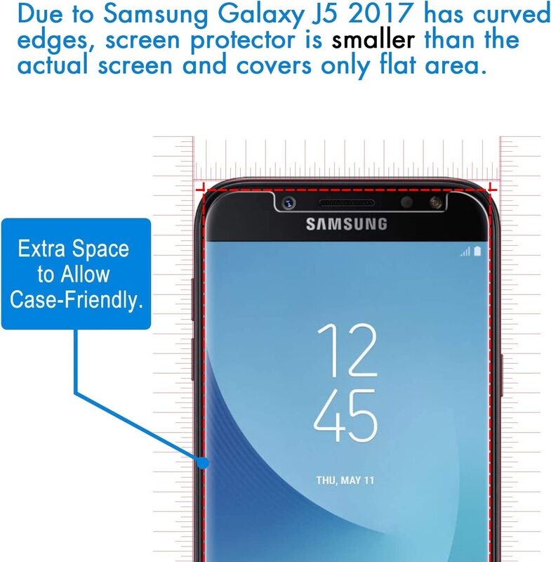 Samsung Galaxy J5用スクリーンプロテクター,2/4ピース,強化ガラス,2015,2016,2017,J500,J510,J530,Prime用